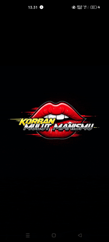 a picture of a woman 's mouth with red lips on a black background