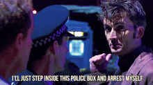 doctor who tenth arrest myself police box