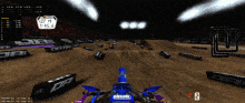 a person riding a dirt bike in a video game with the number 37 on the screen