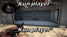 a screenshot of a video game with kun player written on the bottom