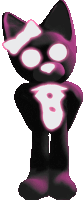 a black cat with a bow on its head