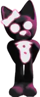 a black cat with a bow on its head