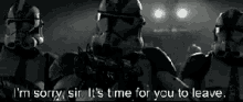 Star Wars Time To Leave GIF - Star Wars Time To Leave Clone Trooper GIFs