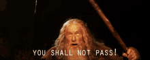 You Shall Not Pass Lord Of The Rings GIF