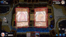 a screenshot of a video game shows a player 's lp at 8800