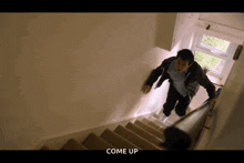 Chicken Out Run Up GIF - Chicken Out Run Up Running Up Stairs GIFs