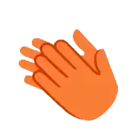a pair of orange hands giving each other a high five