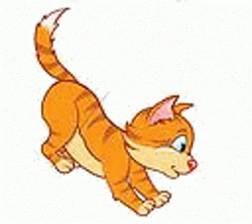 cat running clipart