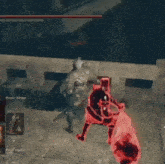 a video game is being played and a character is being killed