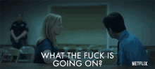 What The Fuck Is Going On Laura Linney GIF - What The Fuck Is Going On Laura Linney Wendy Byrde GIFs