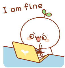 Mochi Cute Sticker - Mochi Cute I Am Fine Not Stickers