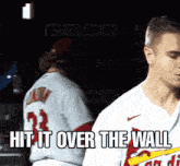 Hit It Over The Wall Tyler Oneill GIF - Hit It Over The Wall Tyler Oneill Cardinalsgifs GIFs