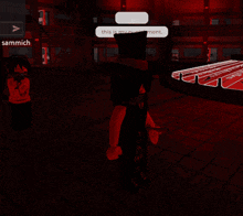 a person in a top hat stands in the dark
