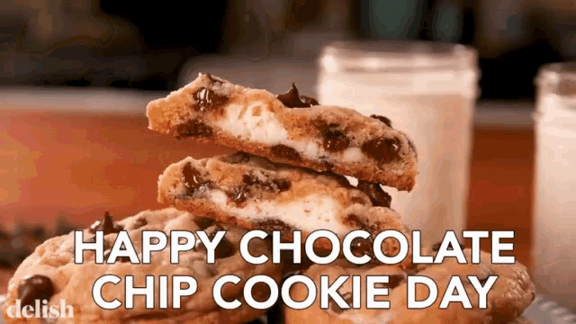 Cookies Milk Porn Captions - Happy Chocolate Chip Cookie Day Dessert GIF - Happy Chocolate Chip Cookie  Day Dessert Bake Goods - Discover & Share GIFs