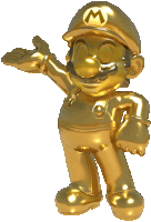 Gold Mario Mario Kart Sticker - Gold Mario Mario Mario Kart Stickers