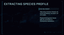 a picture of a metriacanthosaurus is displayed on a screen