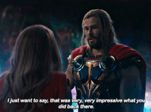 Thor I Just Want To Say GIF - Thor I Just Want To Say That Was Very Very Impressive GIFs