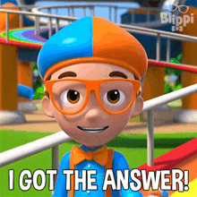 I Got The Answer Blippi GIF - I Got The Answer Blippi Blippi Wonders - Educational Cartoons For Kids GIFs