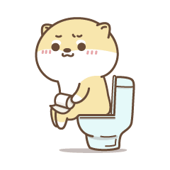 Cute Dog On The Toilet Sticker - Cute Dog On The Toilet Stickers