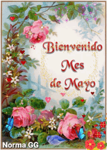 Bienvenido Mes De Mayo Flowers GIF