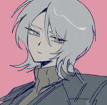 a drawing of a person with a cat ear