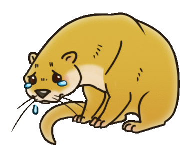 Otter Crying Sticker - Otter Crying Cry Stickers