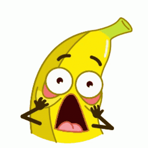 Banana Shocked GIF - Banana Shocked Nervous GIFs