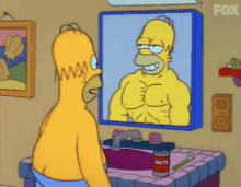 Homer Simpson GIF - Homer Simpson Mirror GIFs