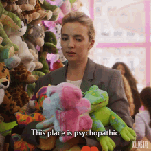 this place is psychopathic jodie comer villanelle killing eve this place is crazy