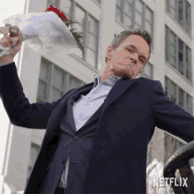 Smashing The Bouquet Of Roses Michael GIF