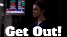 Greys Anatomy Amelia Shepherd GIF - Greys Anatomy Amelia Shepherd Get Out GIFs
