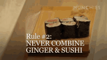 Never Combine Ginger And Sushi GIF - Never Combine Ginger And Sushi How To Eat Sushi GIFs