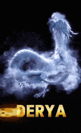 a picture of a dragon with the name derya underneath it