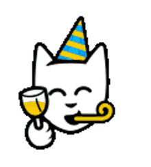 celebrate party cat party hat