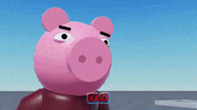 a cartoon pig is wearing a bow tie and has the word bass on his chest