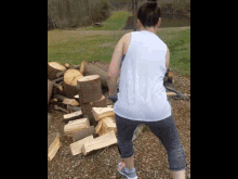 Chopping Wood Fail Weak Girl GIF - Chopping Wood Fail Weak Girl Weak GIFs