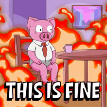 Piggyverse Fire Meme GIF - Piggyverse Fire Meme Piggyverse Fire GIFs