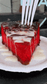Red Velvet Cheesecake Cheesecake GIF - Red Velvet Cheesecake Cheesecake Dessert GIFs