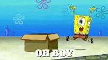 Oh Boy Squidiot Box GIF - Oh Boy Squidiot Box Spongebob GIFs