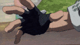 a close up of a hand with a black glove on