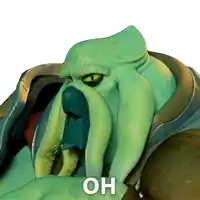 a cartoon character with a large beard and the word oh on the bottom