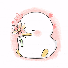 animal duck cute flower happy