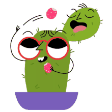 flora friends cactus feed strawberry hungy