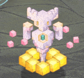 a drawing of a cube with a green cube in the center
