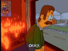Fire Flanders GIF - Fire Flanders Simpsons GIFs