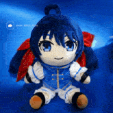 a stuffed animal with the words made with pixa written on it