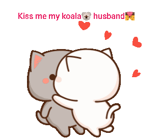 Mochi Mochi Peach Cat Kiss Me My Koala Sticker - Mochi Mochi Peach Cat Kiss Me My Koala Cats Stickers