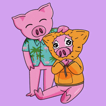 Piggyverse Piggyverse Consoling GIF