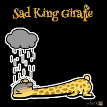 Irv Sad King Giraffe GIF - Irv Sad King Giraffe Raining GIFs