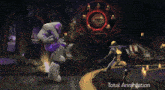 a video game scene with the words total annihilation on the bottom right
